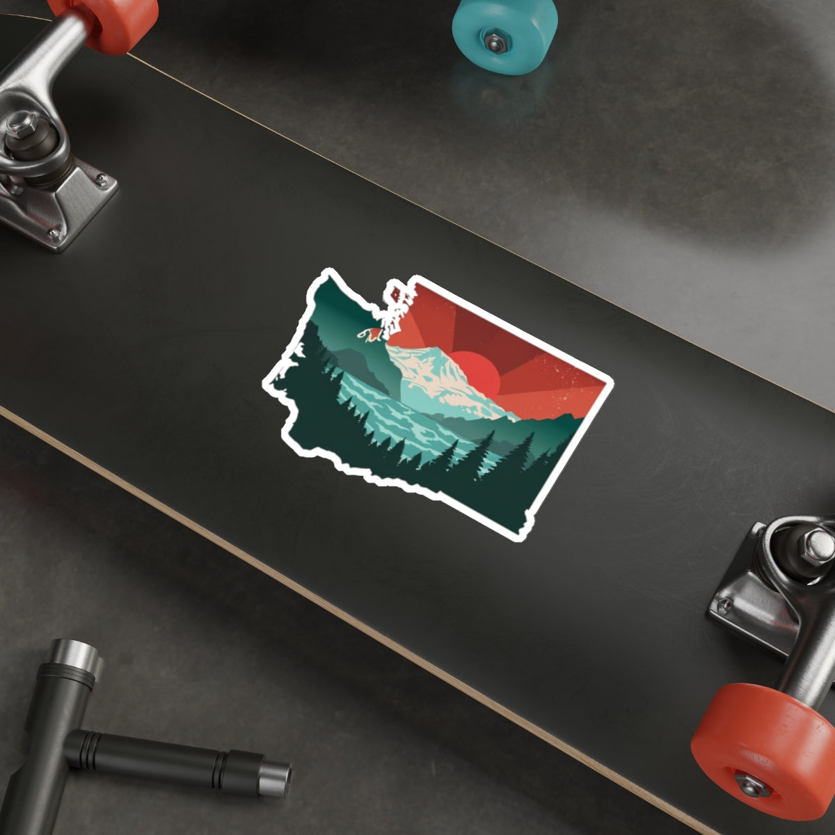 Cascade Sunrise Die-Cut Sticker