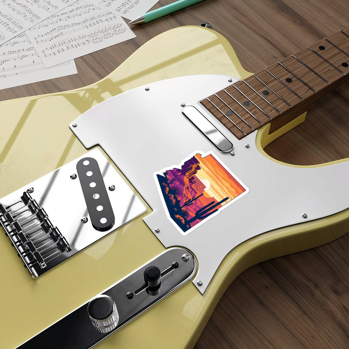 Desert Glow Die-Cut Sticker