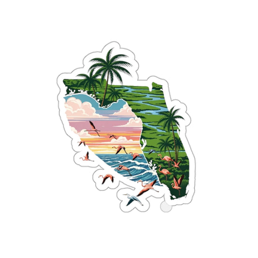 Florida Sunset Die-Cut Sticker
