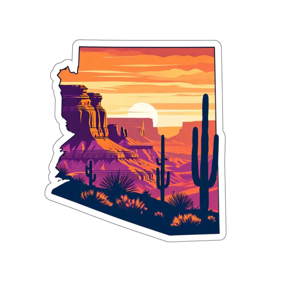 Desert Glow Die-Cut Sticker
