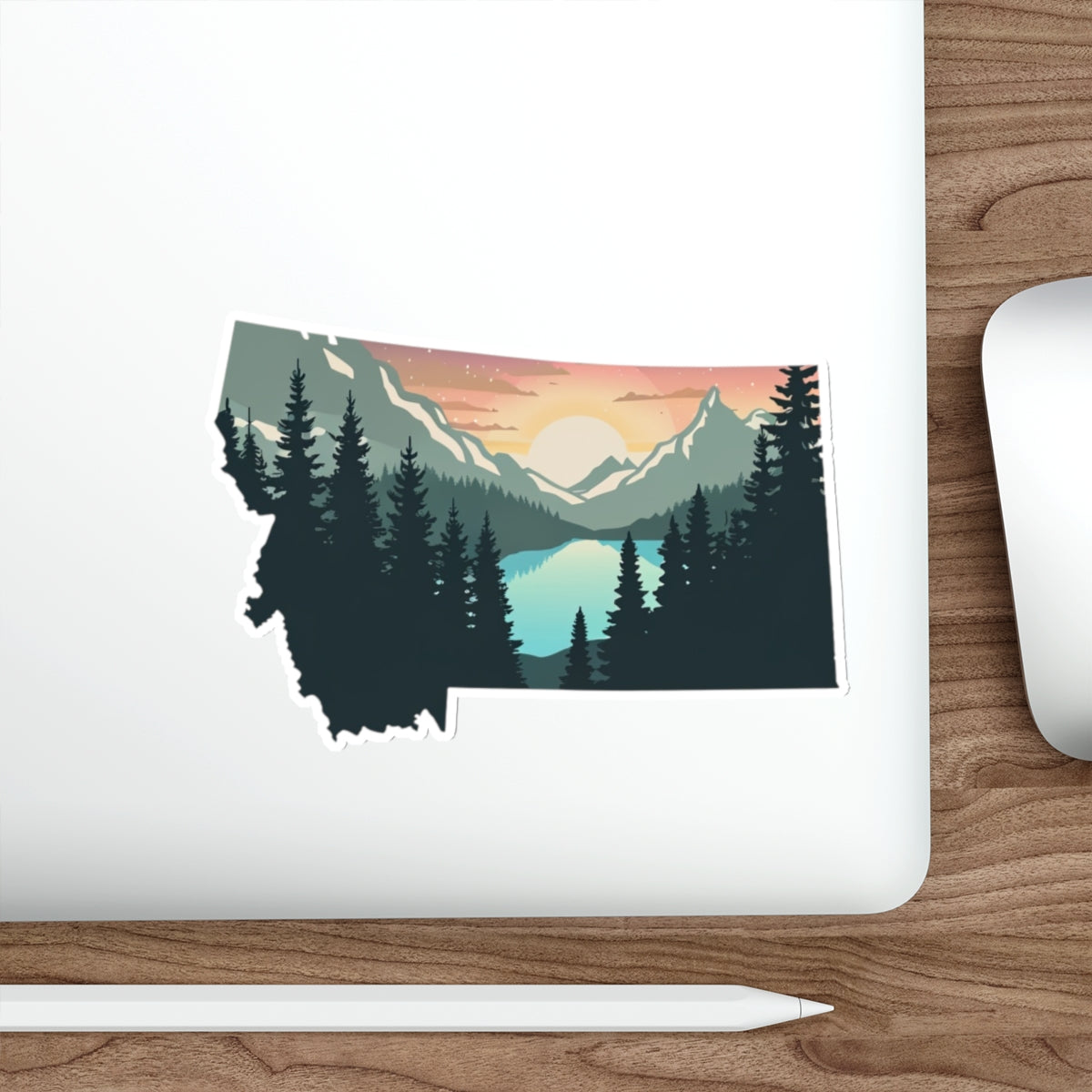 Montana Sunrise Die-Cut Sticker