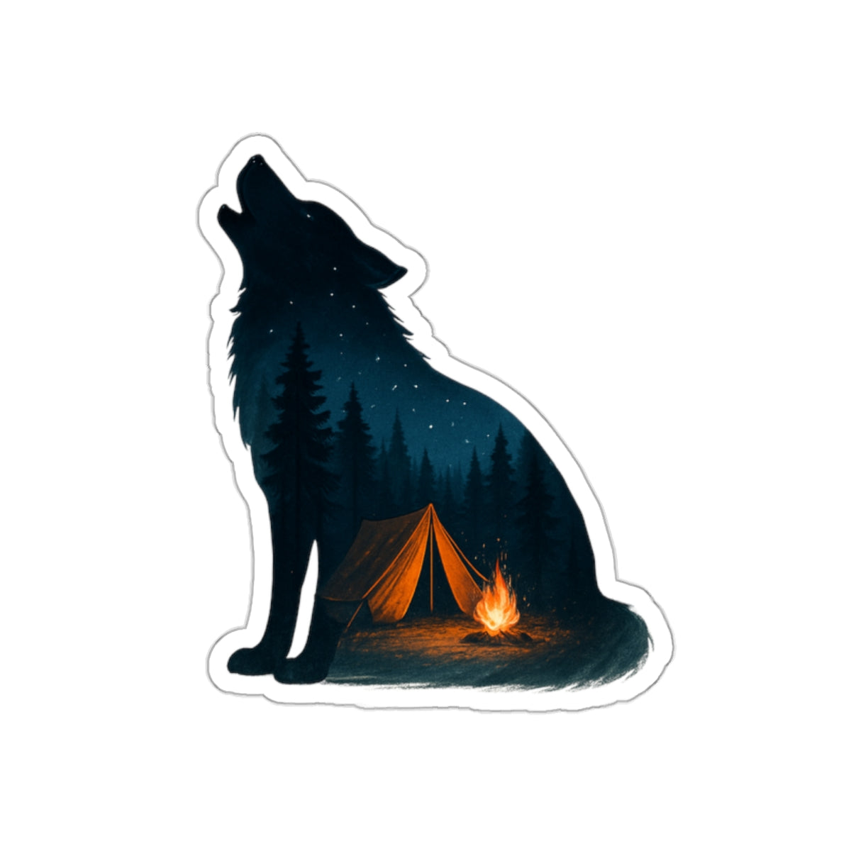 Moonlit Howl Die-Cut Sticker