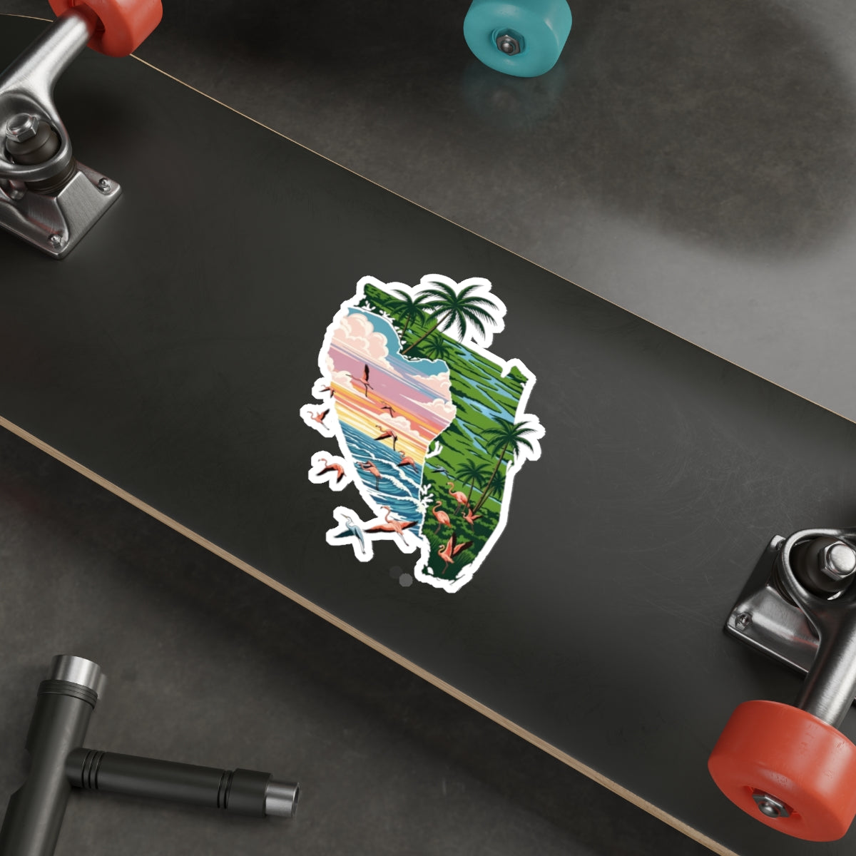 Florida Sunset Die-Cut Sticker