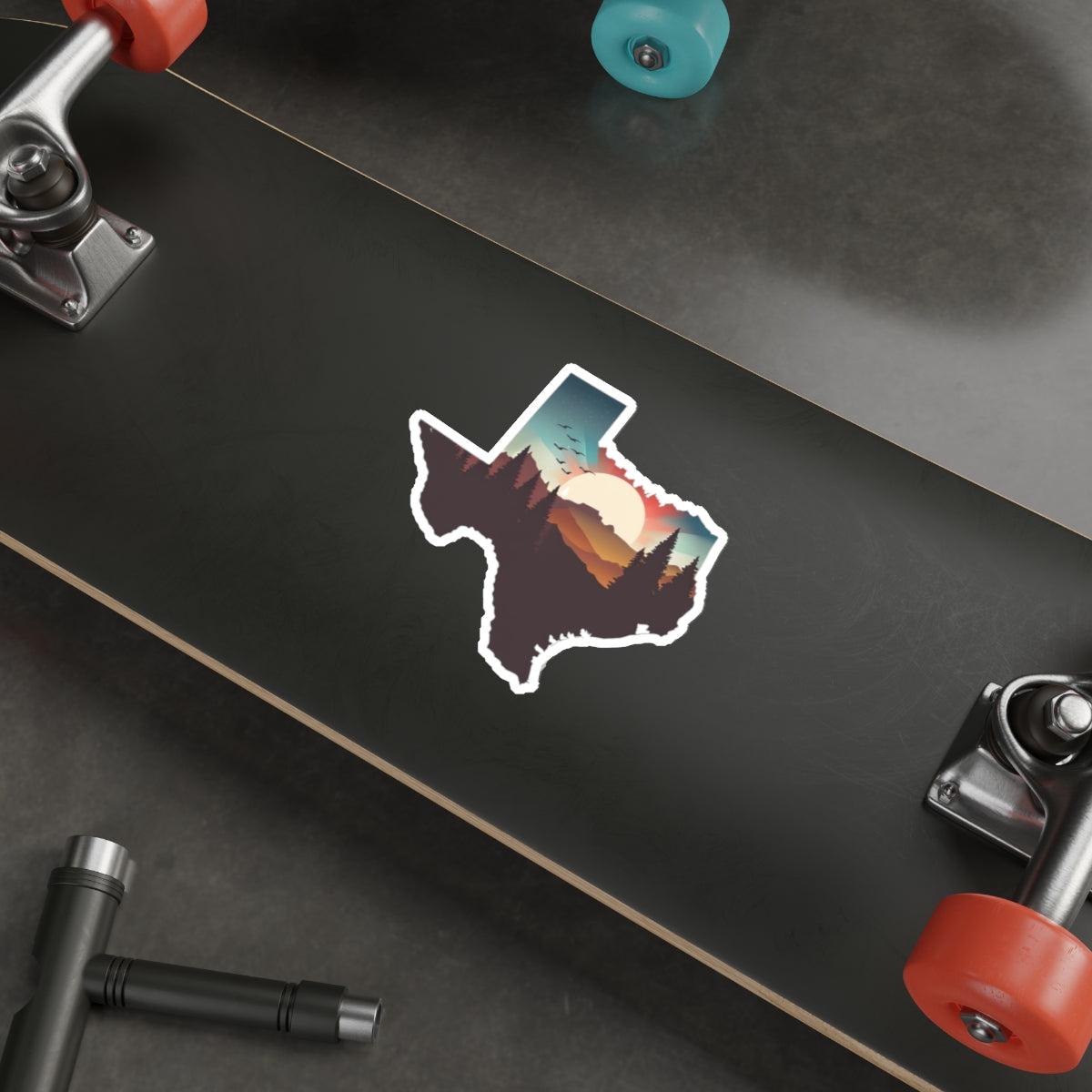Texas Trail Sunset Die-Cut Sticker