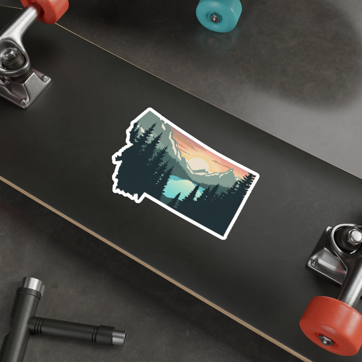Montana Sunrise Die-Cut Sticker