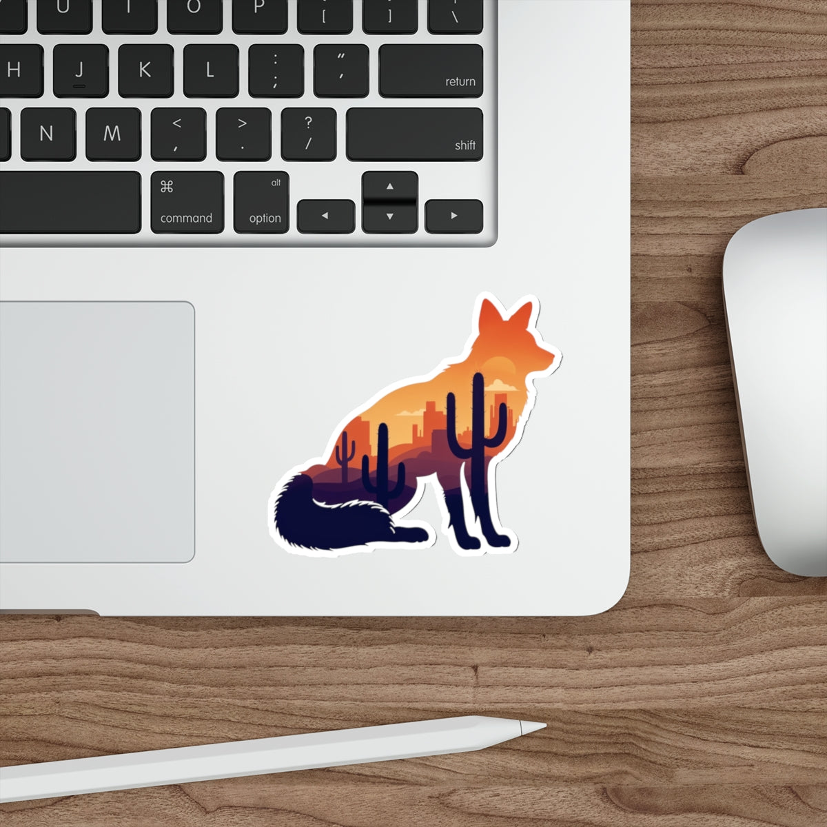 Desert Coyote Die-Cut Sticker