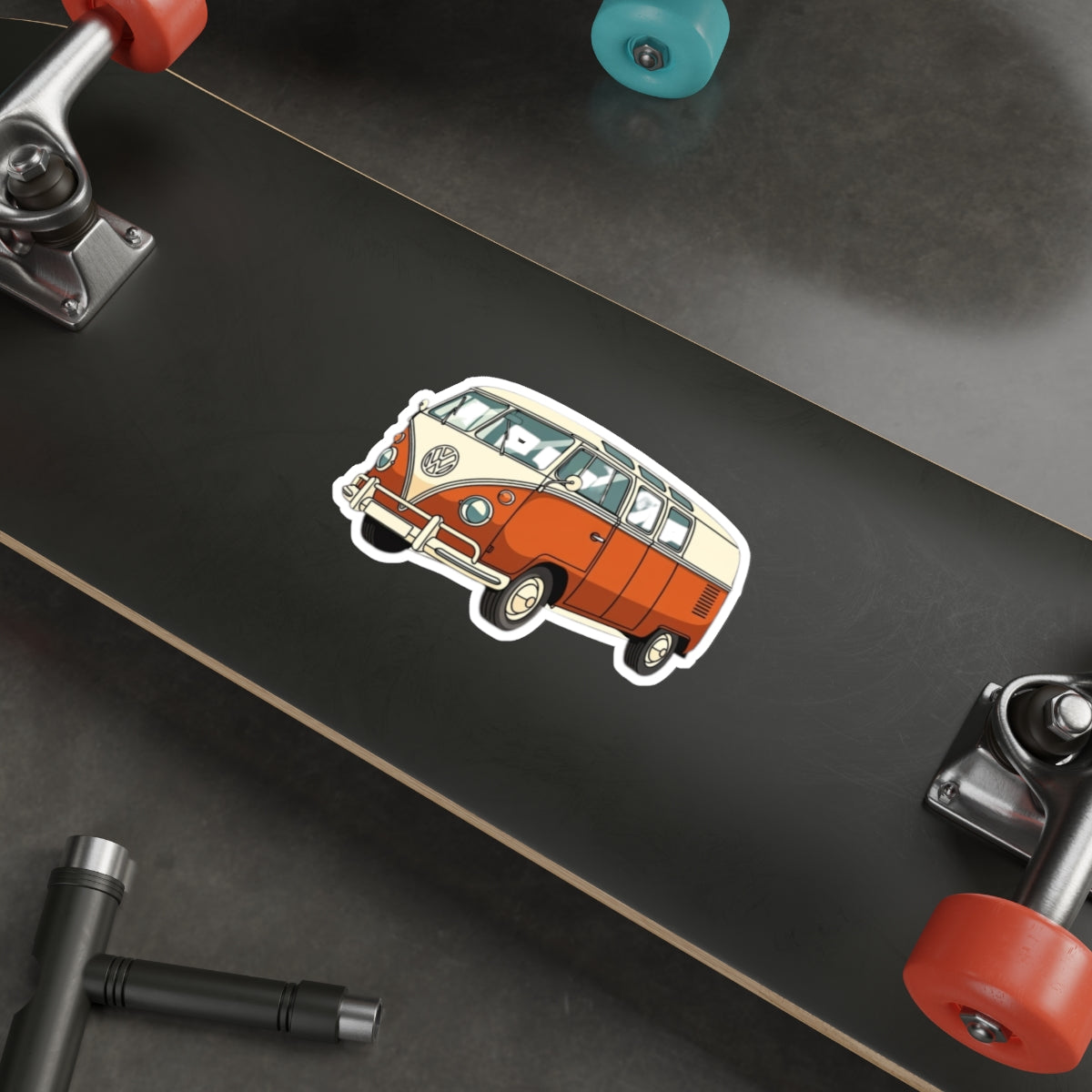 Retro Camper Van Die-Cut Sticker