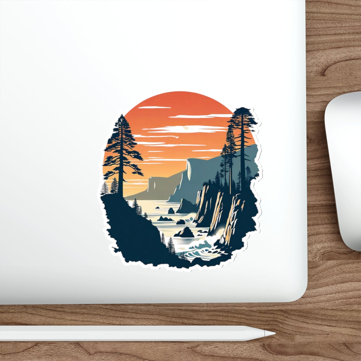 Pacific Cliffs Die-Cut Sticker
