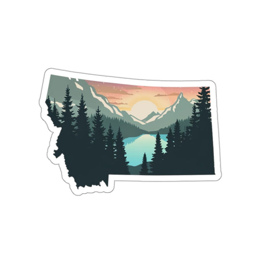 Montana Sunrise Die-Cut Sticker