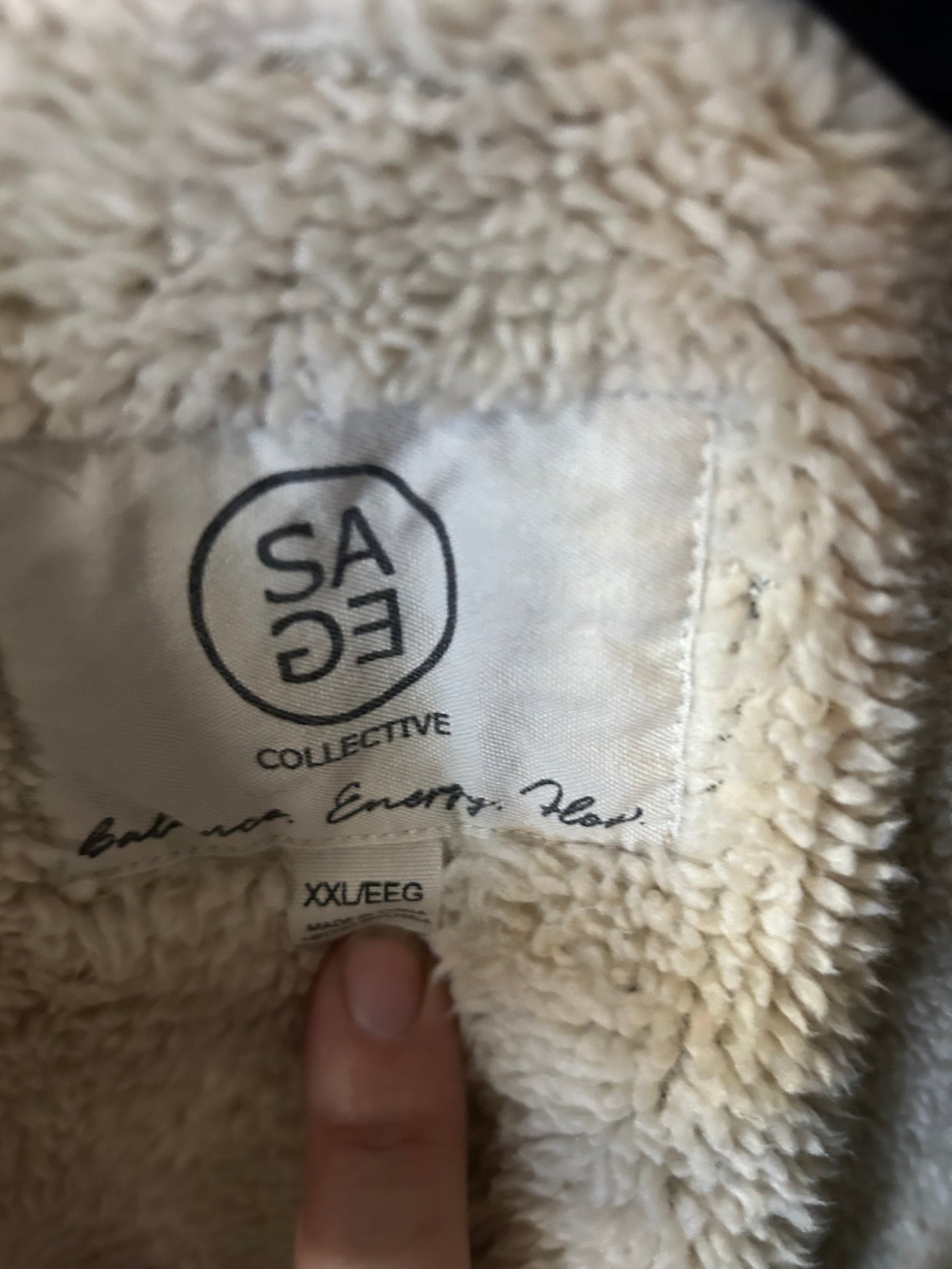 Sage Plaid Fleece Shacket XXL