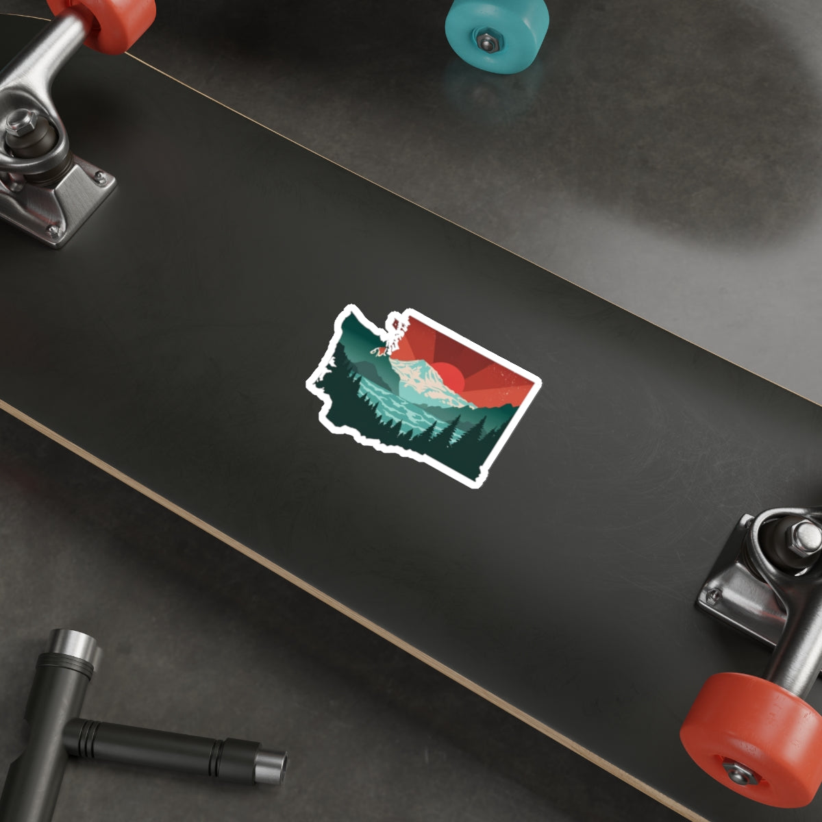 Cascade Sunrise Die-Cut Sticker