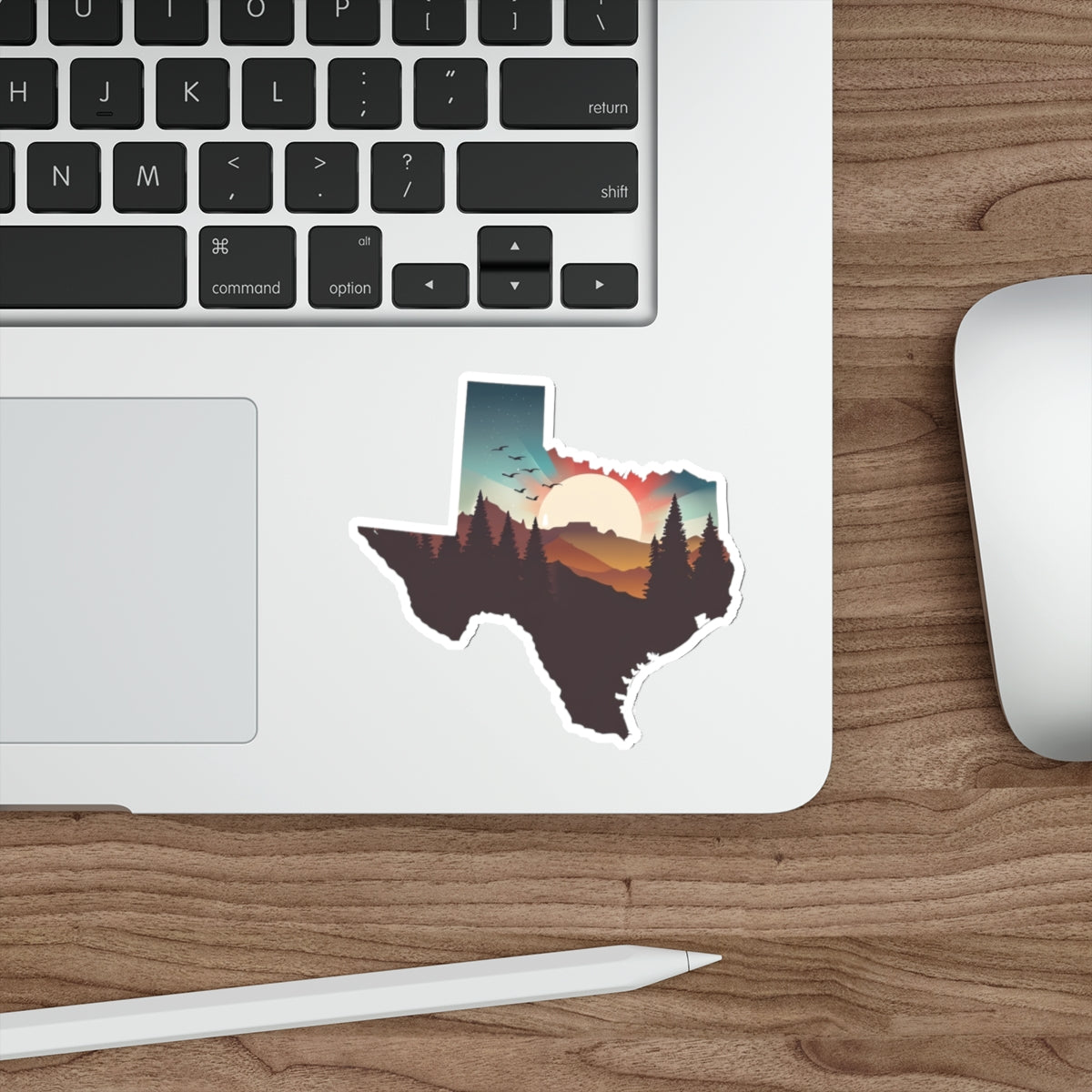 Texas Trail Sunset Die-Cut Sticker