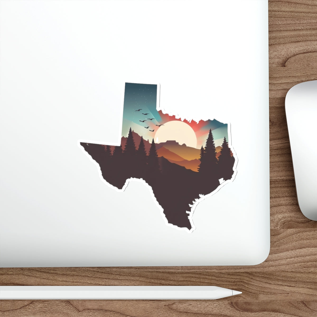 Texas Trail Sunset Die-Cut Sticker