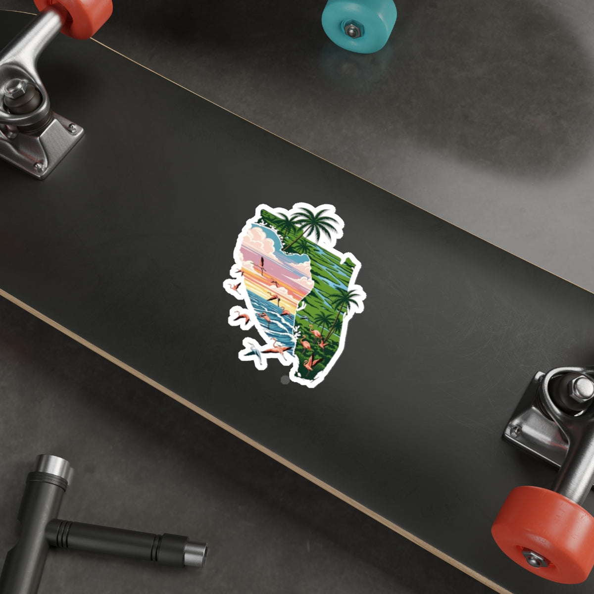 Florida Sunset Die-Cut Sticker