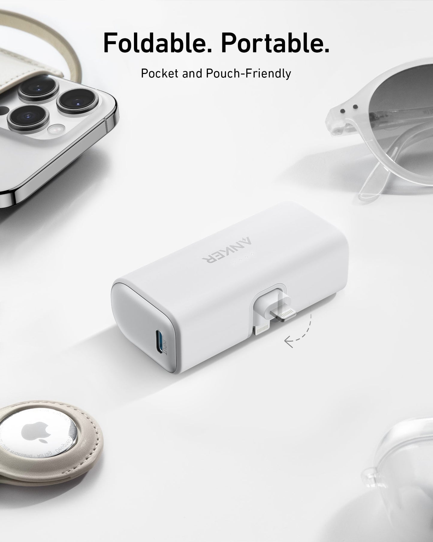 Anker Nano Power Bank (12W, Built-In Lightning Connector)