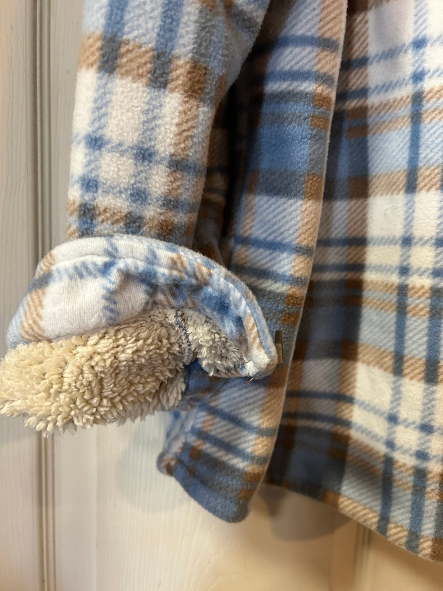 Sage Plaid Fleece Shacket XXL