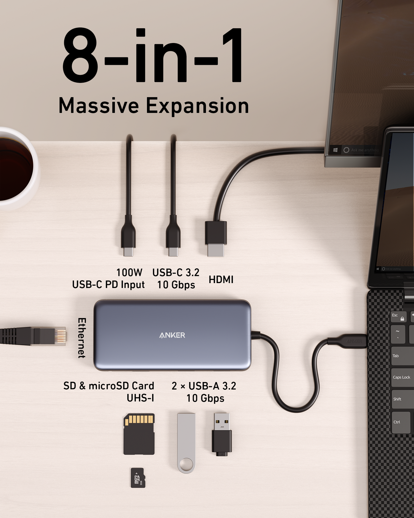 Anker <b>555</b> USB-C Hub (8-in-1)